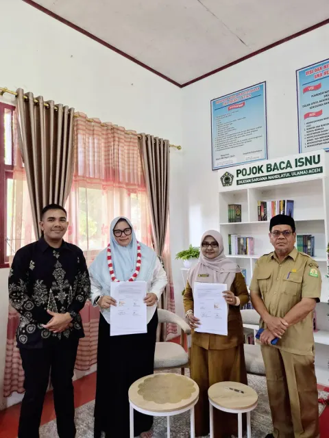 SMA Negeri 1 Kuala dan PW ISNU Aceh Jalin Kerja Sama, Hadirkan Pojok Baca untuk Tingkatkan Literasi