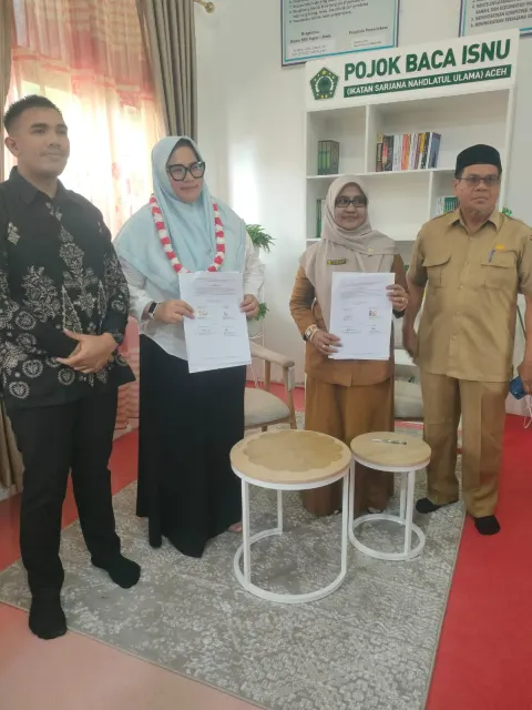 SMA Negeri 1 Kuala dan PW ISNU Aceh Jalin Kerja Sama, Hadirkan Pojok Baca untuk Tingkatkan Literasi