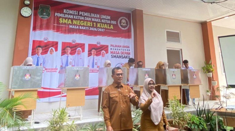 SMAN 1 Kuala Gelar Pilketos, 610 Warga Sekolah Gunakan Hak Suara Lewat E-Voting