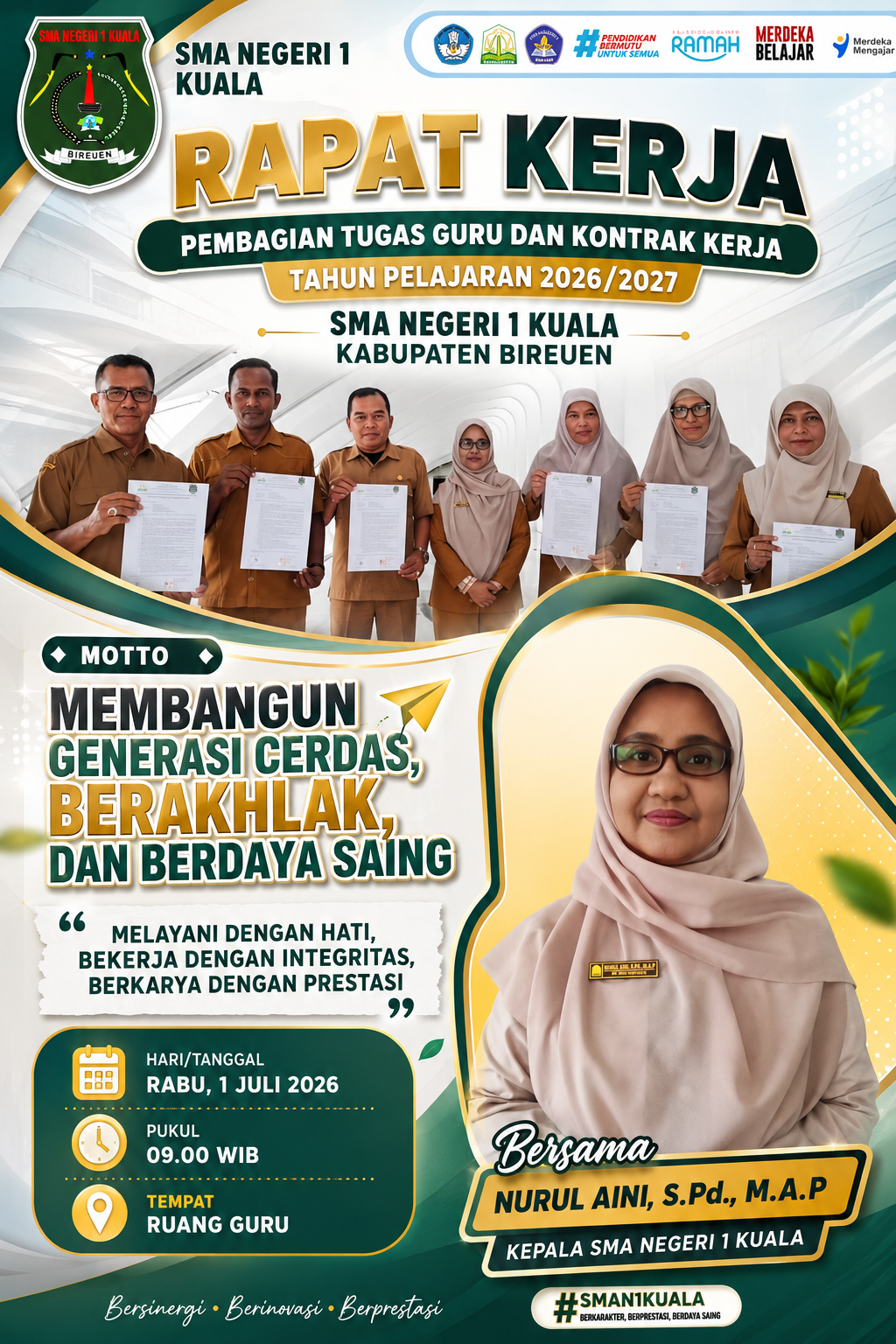 Rapat Kerja Pembagian Tugas Guru dan Kontrak Kerja Tahun Pelajaran 2026/2027